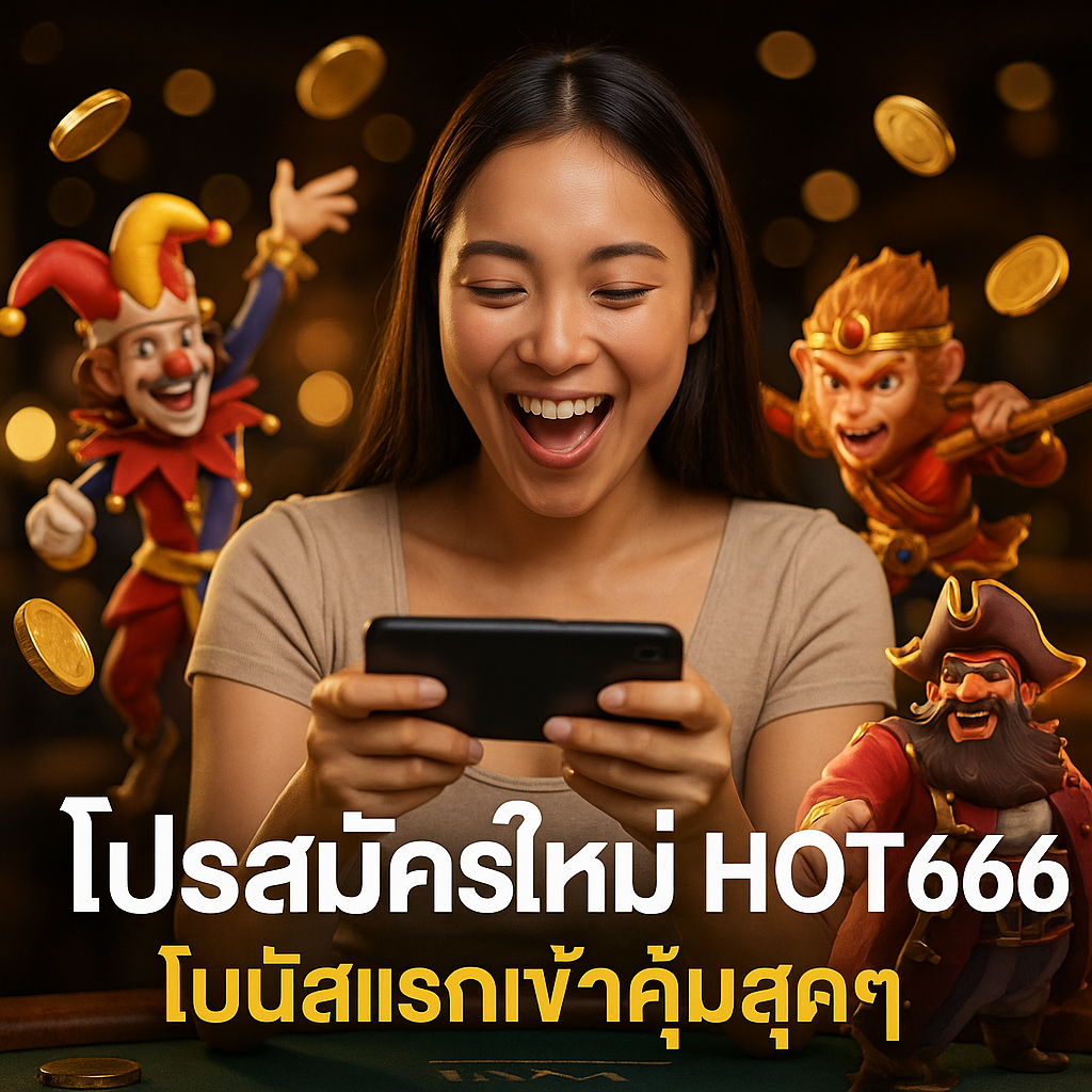 โปรสมัครใหม่ HOT666 โบนัสแรกเข้าคุ้มสุดๆ