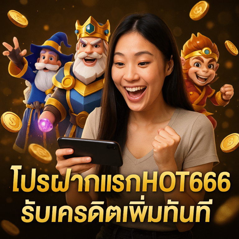 โปรฝากแรก HOT666 รับเครดิตเพิ่มทันที